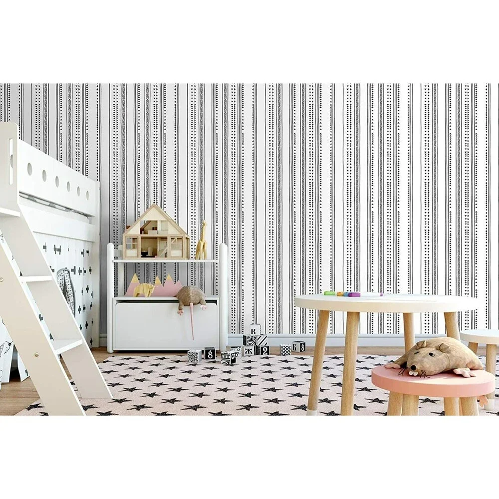 Geometric Pattern Modern Minimalist Wallpaper Self-Adhesive Peel&Stick 17.7x118